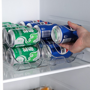 <b>Refrigerator</b> Beverage Storage Box Transparent Slanted Opening Rack For Cans And Fruits Food Grade Organizer - Product Image 2