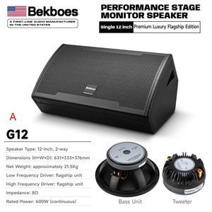 Moniteur de scène professionnel Bekboes G Series 12 pouces 600 watts pour spectacles en direct – Surveillance claire sur scène - Product Image 4