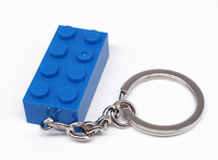Mini ensemble de blocs de construction 3001 2x4 Briques DIY |   Porte-clés personnalisable avec logo MOC Building Blocks |   Jouet de construction à petites briques, cadeau pour enfants
