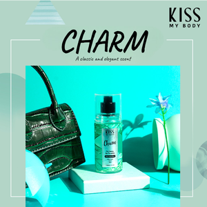 Perfume Corporal Kiss My Body Charm 88 ml, Aroma Clásico y Elegante que Atrae la Atención de los Alredores con Notas de Manzana Verde, Melocotón y Musgo - Product Image 2