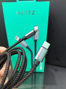 Heatz 27W Nhanh Chóng Sạc Cáp C-L Siêu Nhanh Tốc Độ Cao 1M Nylon Áo Khoác Với Đồng Nguyê<span class=keywords><strong>n</strong></span> Chất Thông Minh Dữ Liệu Sạc Cho Điệ<span class=keywords><strong>n</strong></span> Thoại Di Động - Product Image 5