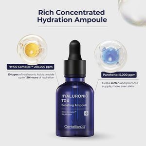 For Hyaluronic Tox Boosting Ampoule 250000 Ppm Hyaluronic Acid <b>Face</b> <b>Serum</b> Moisturizer for Women Korean - Product Image 3