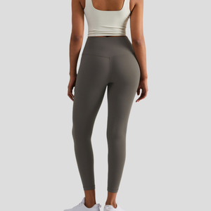 Nouveauté Collants de course à pied taille haute pour femmes Leggings de gymnastique légers avec fonction push-up et poches à motif solide - Product Image 4