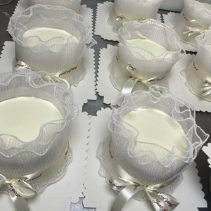 White Mesh Cake Trim <b>Round</b> Reusable Wedding Birthday Party Dessert <b>Table</b> Decoration Baking Accessory - Product Image 2