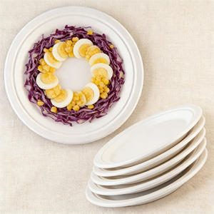 Bandeja Redonda de Bagazo de Caña de Azúcar de 6'', 7'', 8'', 9'' y 10'' para Ensaladas, Restaurantes, Almuerzos, Platos, Vajilla, Grado Alimenticio - Product Image 3