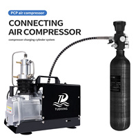 Bouteilles de gaz en fibre de carbone portables TUDIVING CE 1.1L 30mpa 4500psi 300bar haute pression pour PCP, paintball, sauvetage et plongée sous-marine