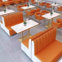 Ensemble de canapés et de chaises XY Best Leather Milk Tea Restaurant Dining Hotel avec un design contemporain