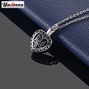 Colgante de urna conmemorativa impermeable, collar de acero inoxidable, joyería para cenizas de cremación, recuerdo para madre y padre - Product Image 1