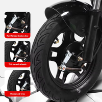 Vélo électrique urbain 48V 350W, batterie au plomb-acide, cadre en acier au carbone, roues de 20 pouces, suspension arrière, assistance au pédalage, freins à disque doubles, LED