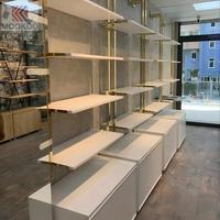 Étagères murales modernes personnalisées pour l'affichage de sacs à main en magasin de détail, boutique, design d'intérieur