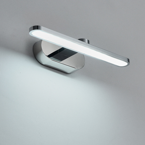 Lámpara de Pared Moderna Rectangular con Pantalla de Plástico y Aluminio Blanco, Luz LED Regulable para Espejo de Dormitorio, Fábrica Zhongshan - Product Image 6
