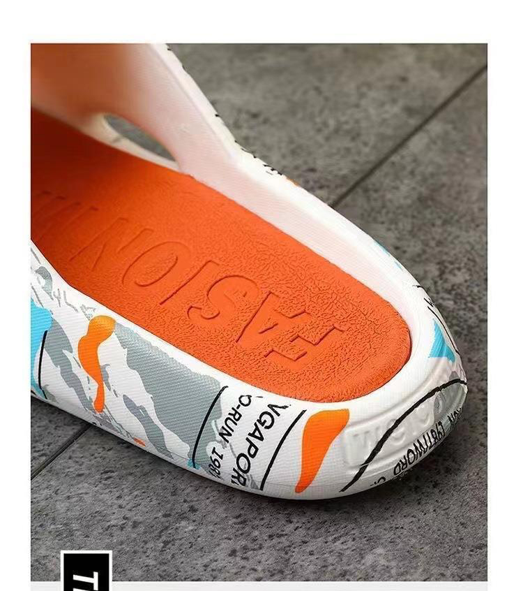 Custom Printed Outdoor Slides Women Men Thick Bottom Slippers Platform Non Slip Shoes