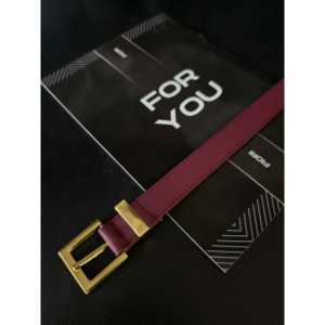 Cinturón de Cuero Genuino para Mujer Fiori, Hebilla Cuadrada de Color Sólido, Hebilla de Pin, Accesorio de Moda Duradero - Product Image 2