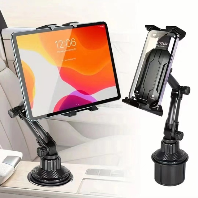 YH3676 360 Degree Rotating Car Dashboard Windshield Tablet Mount Holder Mobile Phone Car Cup Holder Long Gooseneck Support Water