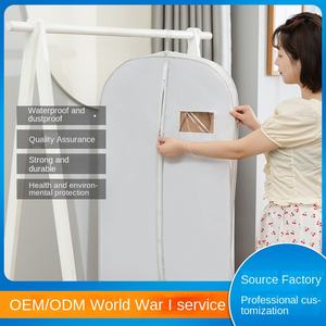 Обложка для костюма с логотипом на заказ, одежда, аккуратная, организованная, дышащая пластиковая сумка для одежды PEVA с прозрачным окном - Product Image 2