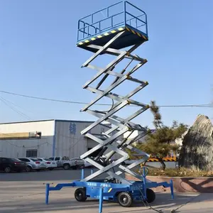 10m Construction Hydraulic Portable Electric Scissor Lift For Maintenance