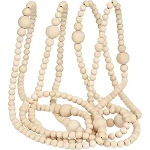 12 pieds. Anneau de noël en bois perlé circulaire artisanat anneau perlé ferme en bois arbre de noël décoration fournitures