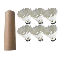 Ballon de badminton en plumes de canard et d'oie, idéal pour l'entraînement en intérieur et en extérieur, stable, durable et disponible en gros