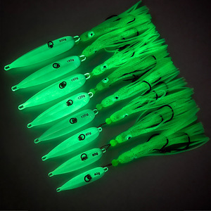 Fiscan Pesca <span class=keywords><strong>Inchiku</strong></span> 40g-200g métal tête de gabarit Leurre poulpe jupe japon Kingfish vivaneau mérou appât lent leurre de pêche - Product Image 5