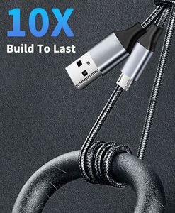 6ft 2-Pack Micro <b>USB</b> Braided <b>Cable</b>, High Speed <b>2.0</b> Charging & Sync for Android Phones & PS4 - Product Image 5