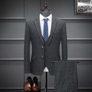 <span class=keywords><strong>Costume</strong></span> Classique <span class=keywords><strong>Homme</strong></span> <span class=keywords><strong>de</strong></span> Haute Qualité en Gros 3 Pièces Costumes <span class=keywords><strong>Homme</strong></span> Grandes Tailles à Carreaux Costumes <span class=keywords><strong>de</strong></span> Banquet pour <span class=keywords><strong>Mariage</strong></span> - Product Image 2