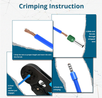 Pince à sertir HSC8 16-4 Outils de sertissage auto-réglables utilisés pour les manchons d'extrémité de câble de 6.0 à 16, 0mm2 (AWG10-5)