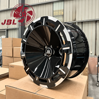 Jante monobloc forgée à déport profond 16-24 pouces, finition usinée noire, style rétro, entièrement recouverte, pour SUV tout-terrain, en alliage, nouvelle, personnalisée