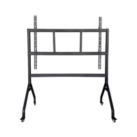 Soporte Móvil para TV Kelmy de Acero Laminado en Frío de 85-120 Pulgadas, Soporte de Bajo Perfil para TV LCD/Plasma, Color Negro, VESA 1600X1100