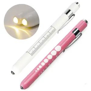 Aluminum Alloy Doctors Nurse Pen Torch Examination Penlight Pupil Gauge Led Medical Penlight With White or Yellow Light