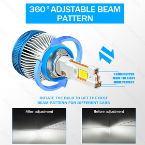 Bombilla LED H7 para Faros Delanteros de Automóvil, 300W, 60000LM, Potencia H4, 9005, 9006, S28, Compatible con Modelos F150, H4, H7 - Product Image 1