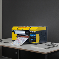 A3 Mini otomatis kelas UV Inkjet Roll-to-Roll Printer Laminator kondisi baru XP600 I3200 CMYK warna tinta Transfer Logo PVC