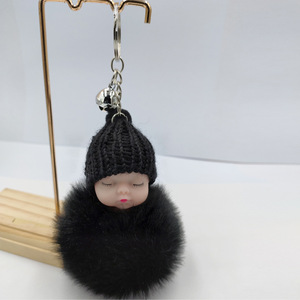 Porte-clés en fausse fourrure <span class=keywords><strong>de</strong></span> lapin douce, personnalisable, écologique et très vendu, breloque mignonne <span class=keywords><strong>pour</strong></span> sac à dos, clé <span class=keywords><strong>de</strong></span> voiture, téléphone, sac, pendentif - Product Image 6