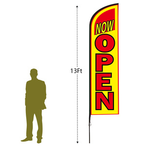 Ti-admax — kit de plumes en aluminium imprimé, personnalisé, une face de 13 pieds, <span class=keywords><strong>pour</strong></span> publicité, drapeau de plage, nouveau - Product Image 4