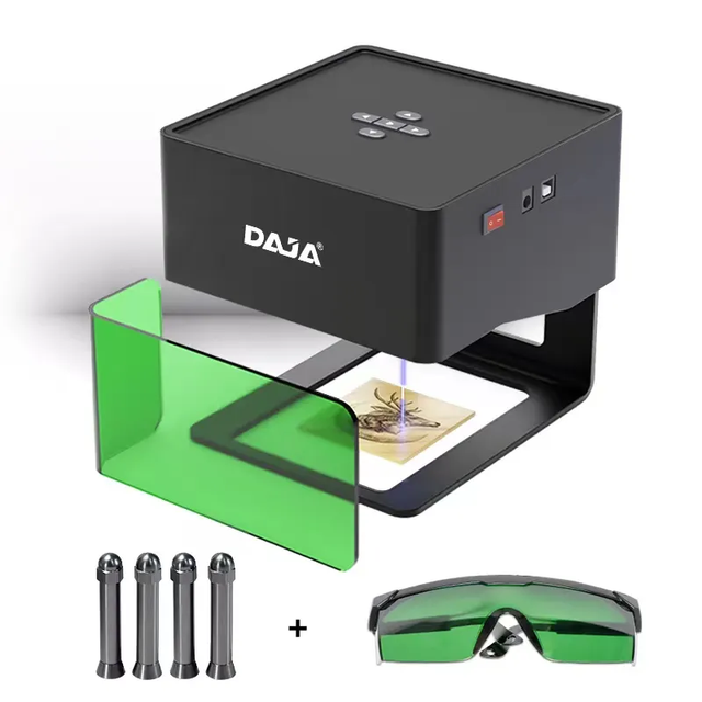 DAJA DJ6 APP Control 3W Home Use DIY Hot Laser Engraver Small Portable Mini Logo Printer Wood Cutter Laser Engraving Machine