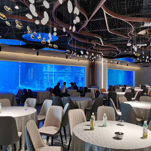 <span class=keywords><strong>Aquarium</strong></span> carré en acrylique à bord infini super épais pour restaurant et hôtel - Product Image 3