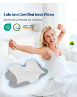 Oreiller ergonomique en mousse à mémoire de forme pour l'alignement de la colonne vertébrale et la traction cervicale