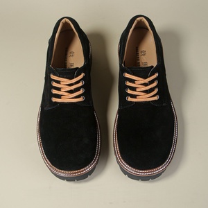 Zapatos de Vestir de Hombre, Estilo Brogue, de Gamuza y Cuero, Hechos a Mano, Modernos, Color Marrón, con Plataforma y Suela Gruesa - Product Image 3