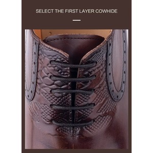 Men's Luxury Oxford Dress Shoes New Style Handmade Genuine Leather Upper Breathable Lace-Up Factory Wholesale Price Walking - Product Image 5