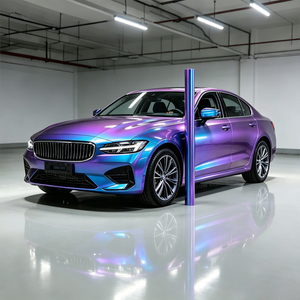 <span class=keywords><strong>Film</strong></span> Vinyle Adhésif Caméléon Bleu <span class=keywords><strong>Aurore</strong></span> Violet pour Voiture, <span class=keywords><strong>Film</strong></span> à Effet de Changement de Couleur Brillant Anti-Rayures avec Technologie Air Release pour Véhicules - Product Image 1