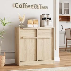 Тумба-буфет на заказ, 80 см, с 2 ящиками, современный шкаф для хранения для кухни, столовой, гостиной - Product Image 1