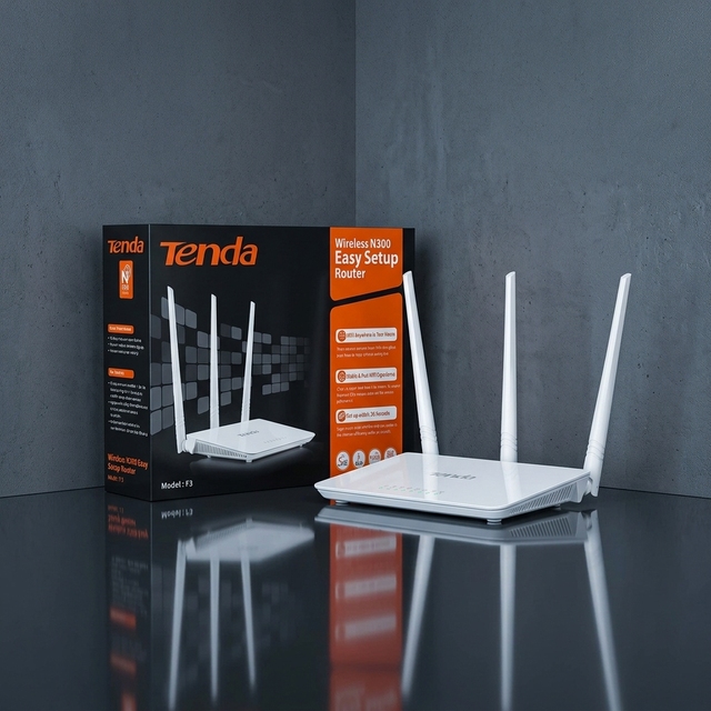 New Original Tenda F3 Router Wireless Router 300mbps 3 Antena Wifi Stock Available