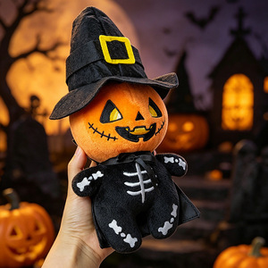 Novedad transfronteriza: Juguetes de peluche de calabaza, fantasma y bruja de Halloween, material de poliéster, 11-30 cm, adornos colgantes - Product Image 2