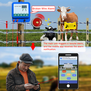 Électrificateur / Chargeur de clôture électrique avec alarme pour le bétail, les vaches, les chèvres, les chevaux, système d'alarme de clôture de protection du bétail - Product Image 3