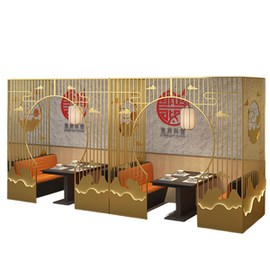 Separador de ambientes con arco de estilo chino, de hierro calado, para salas privadas de restaurantes de hot pot, casas de té, y puestos de asientos. - Product Image 3