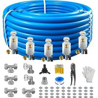 Kit de conduite d'air comprimé YML haute pression 3/4 pouce ID 200FT HDPE-Aluminium 200 PSI 170 pièces d'accessoires de tuyauterie pour garage et atelier
