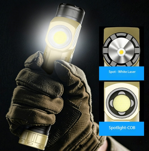 Lumière latérale COB magnétique à laser blanc en forme de L, jaune - Product Image 2