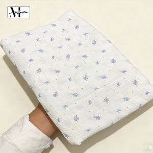 Tessuto in <span class=keywords><strong>cotone</strong></span> pettinato a doppio strato 40S/40S ad alta densità, lavorato a maglia, broccato incrociato, morbido, stampato, pesante, per neonati e bambini - Product Image 4