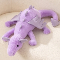 2023 personnalisé violet grand 50 CM 70 CM en peluche Dragon doux animaux en peluche jouets bébé apprentissage dinosaure poupée