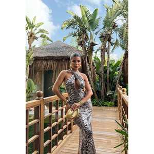 Robes de soirée, robe longue à imprimé léopard - Product Image 3