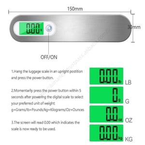 Wholesale Proins LCD Digital Scale Portable Electronic <b>Suitcase</b> with Handled Travel Bag Fish Hook Hanging Luggage for Kitchen - Product Image 3